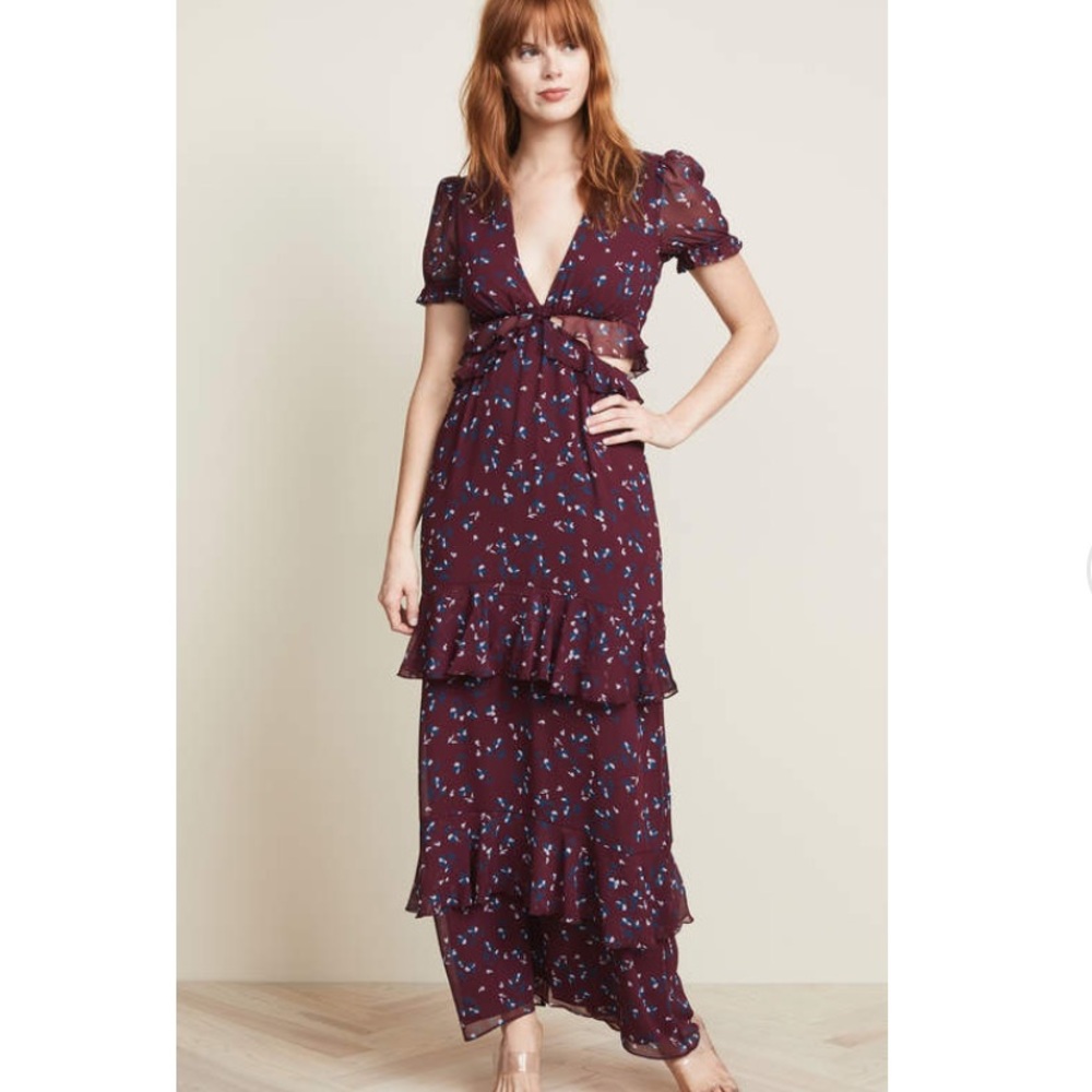 Wayf Lavina Cutout Maxi Dress